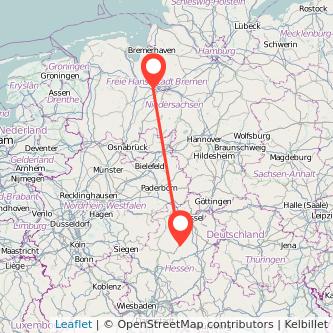 Treysa Delmenhorst Bahn Karte