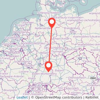 Schwäbisch Gmünd Unterlüß Bahn Karte