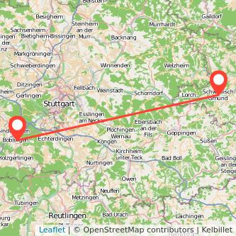 Schwäbisch Gmünd Böblingen Mitfahrgelegenheit Karte