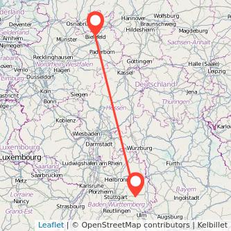Schwäbisch Gmünd Bielefeld Mitfahrgelegenheit Karte