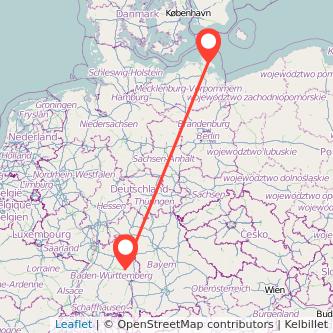 Schwäbisch Gmünd Bergen auf Rügen Bahn Karte