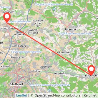 Schorndorf Bietigheim-Bissingen Mitfahrgelegenheit Karte