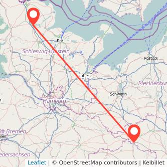 Schleswig Wittenberge Bahn Karte