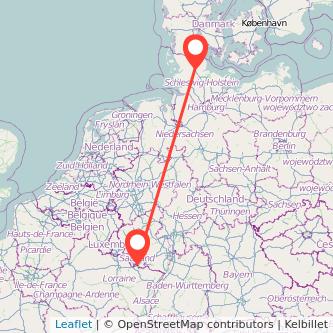 Schleswig Saarbrücken Bahn Karte