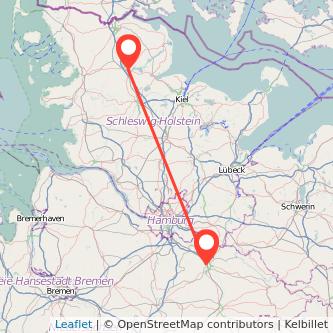 Schleswig Lüneburg Bahn Karte