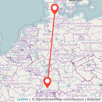 Schleswig Donaueschingen Bahn Karte