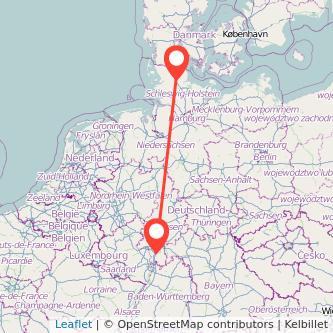 Schleswig Darmstadt Bahn Karte