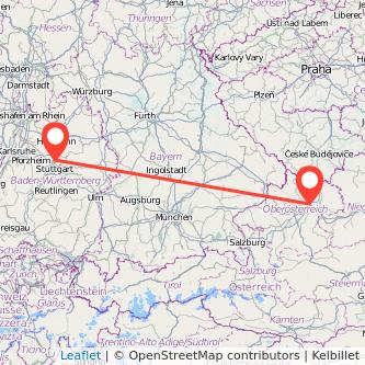 Linz Ludwigsburg Mitfahrgelegenheit Karte