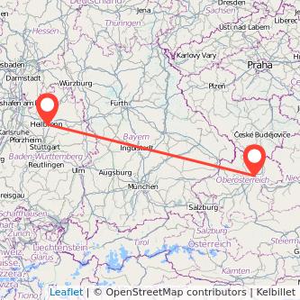 Linz Heilbronn Mitfahrgelegenheit Karte