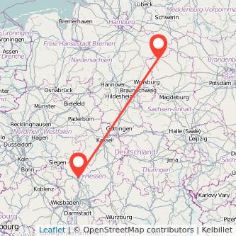 Salzwedel Gießen Bahn Karte