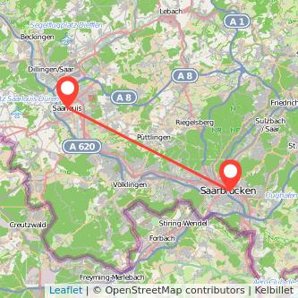 Saarlouis Saarbrücken Mitfahrgelegenheit Karte