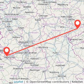 Saarlouis Chemnitz Mitfahrgelegenheit Karte