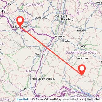 Saarbrücken Sigmaringen Mitfahrgelegenheit Karte