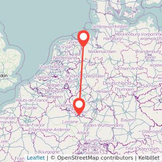 Saarbrücken Papenburg Mitfahrgelegenheit Karte