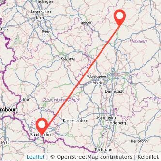 Saarbrücken Marburg Mitfahrgelegenheit Karte