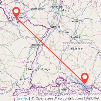 Saarbrücken Friedrichshafen Bahn Karte
