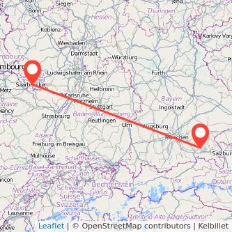 Saarbrücken Bad Endorf Bahn Karte