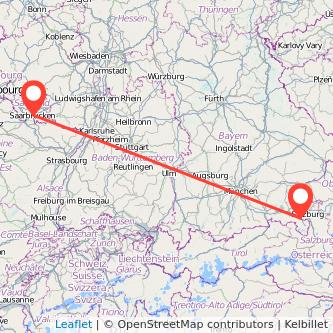 Saarbrücken Bad Reichenhall Bahn Karte