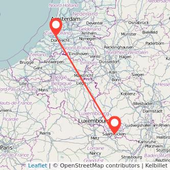 Saarbrücken Rotterdam Mitfahrgelegenheit Karte