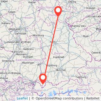 Saalfeld Fischen Bahn Karte