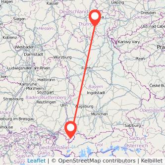 Saalfeld Oberstdorf Bahn Karte