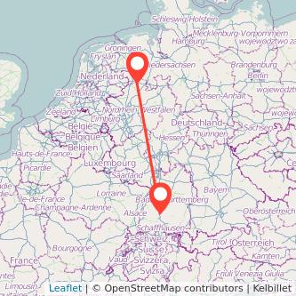 Rottweil Rheine Bahn Karte