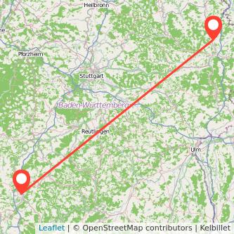 Rottweil Ellwangen Bahn Karte
