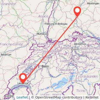 Rottweil Lausanne Bahn Karte