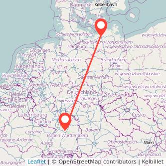 Rostock Vaihingen an der Enz Bahn Karte