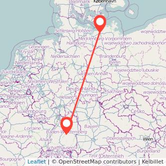 Rostock Reutlingen Mitfahrgelegenheit Karte