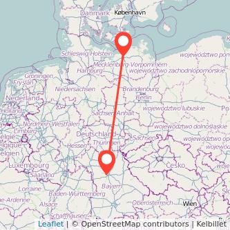 Rostock Nürnberg Mitfahrgelegenheit Karte