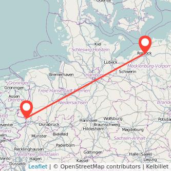 Rostock Nordhorn Mitfahrgelegenheit Karte