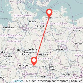 Rostock Nordhausen Mitfahrgelegenheit Karte