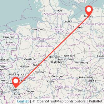 Rostock Leverkusen Mitfahrgelegenheit Karte
