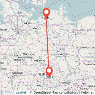 Rostock Leipzig Mitfahrgelegenheit Karte