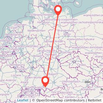 Rostock Kempten Mitfahrgelegenheit Karte