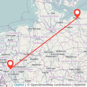 Rostock Kamp-Lintfort Mitfahrgelegenheit Karte