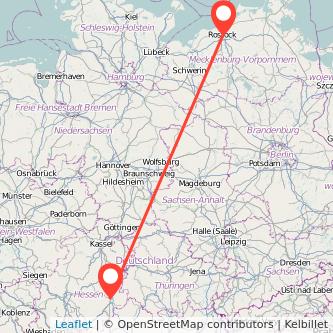 Rostock Fulda Mitfahrgelegenheit Karte