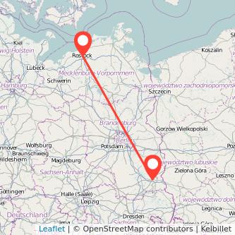 Rostock Cottbus Mitfahrgelegenheit Karte