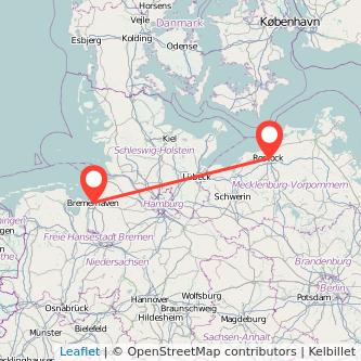 Rostock Bremerhaven Mitfahrgelegenheit Karte