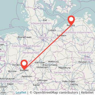Rostock Bielefeld Mitfahrgelegenheit Karte