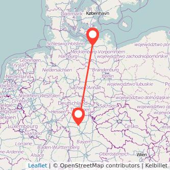 Rostock Bamberg Mitfahrgelegenheit Karte