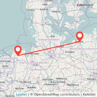 Rostock Aurich Mitfahrgelegenheit Karte