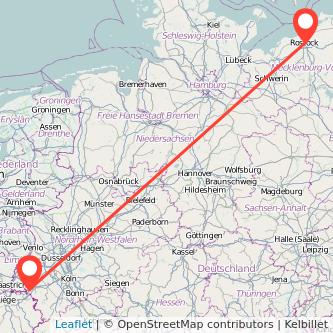 Rostock Aachen Mitfahrgelegenheit Karte