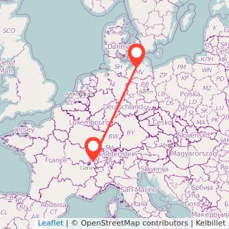 Rostock Lausanne Bahn Karte