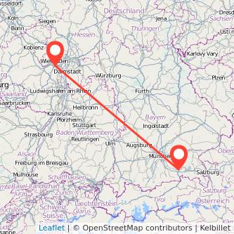 Rosenheim Mainz Mitfahrgelegenheit Karte
