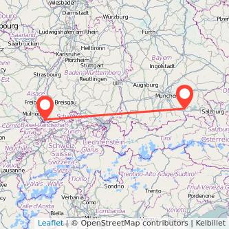 Rosenheim Lörrach Mitfahrgelegenheit Karte