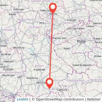 Rosenheim Leipzig Mitfahrgelegenheit Karte