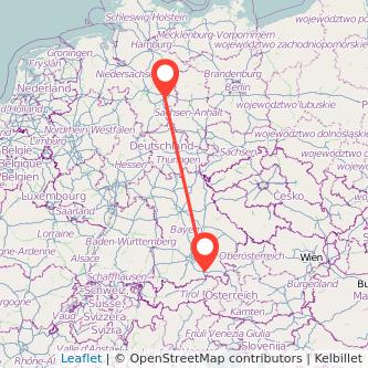 Rosenheim Braunschweig Mitfahrgelegenheit Karte
