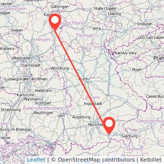 Rosenheim Bad Hersfeld Bahn Karte